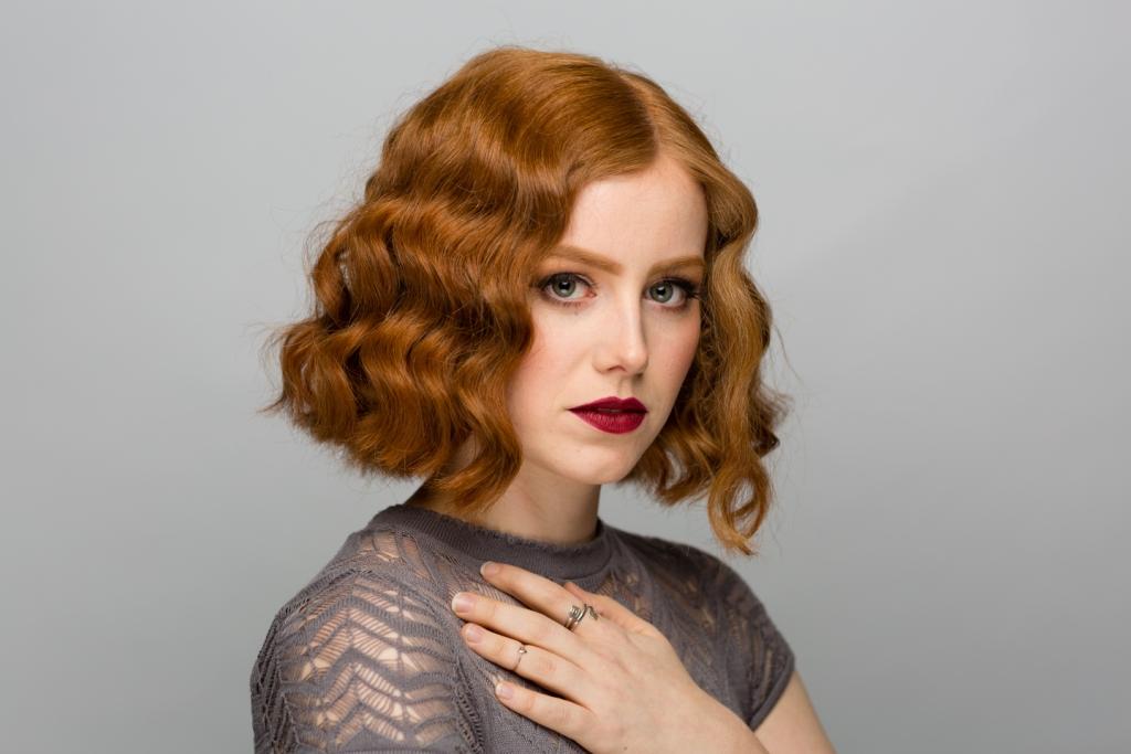 Student Photoshoot Winner hair, makeup, style, photoshoot, fingerwaves, student work, red hair