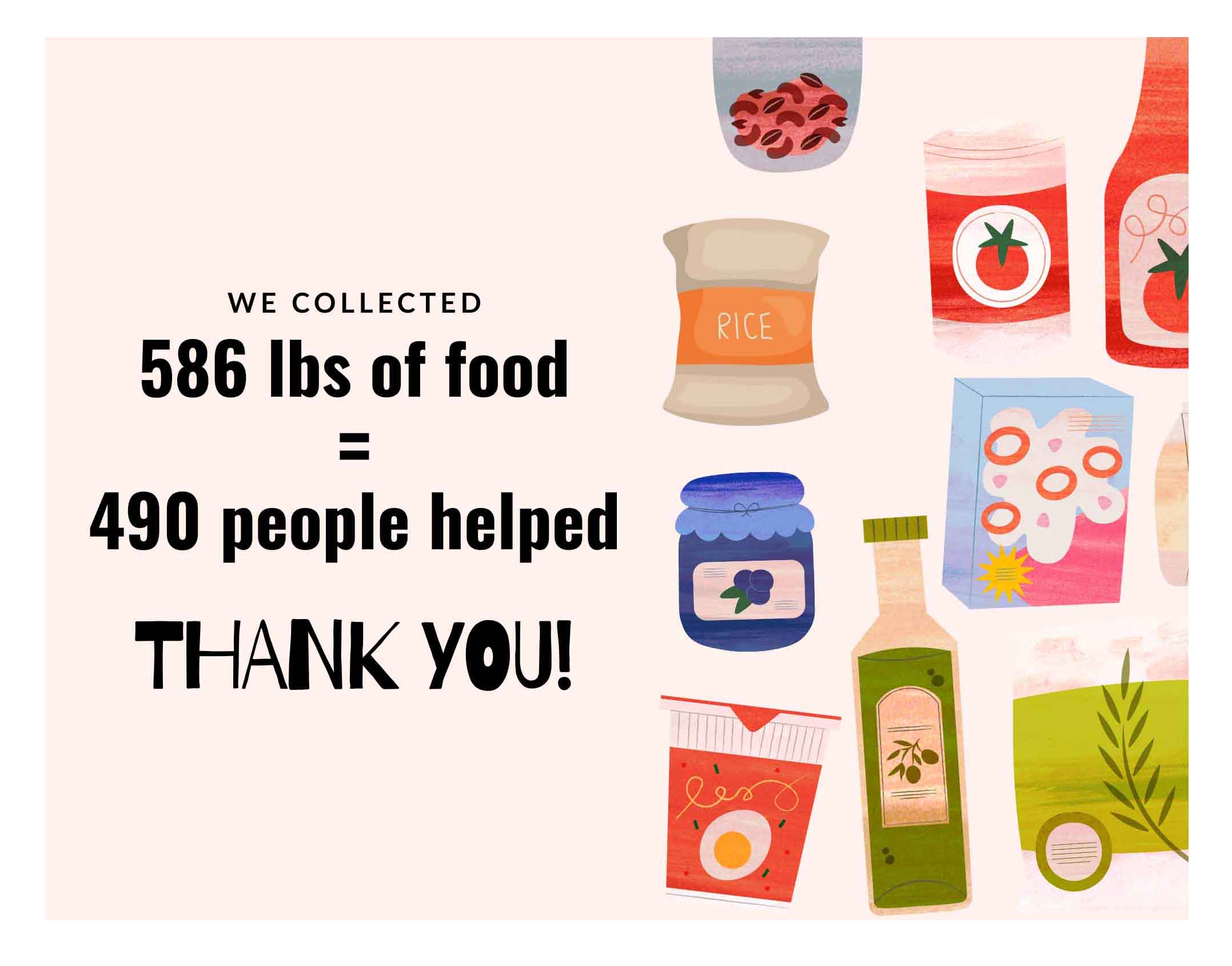 Thank you for donating during our winter food drive