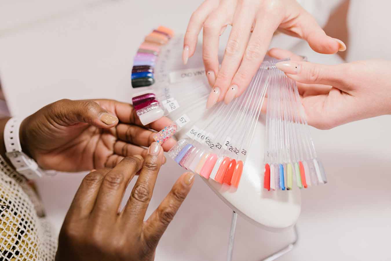 image of student applying nail color