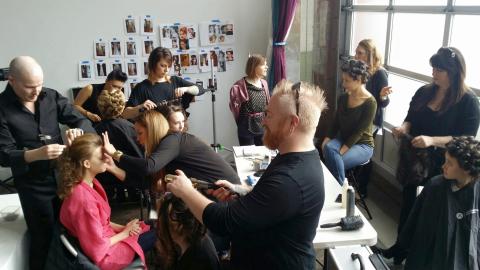 Brian Cline BTS Portland Fashion Week Dosha Creative Team