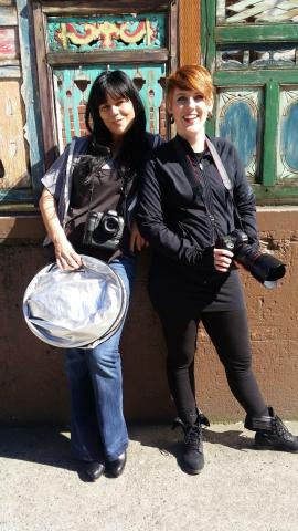 BTS photoshoot 2014 Aveda Institute Instructors BTS of off-site photoshoot