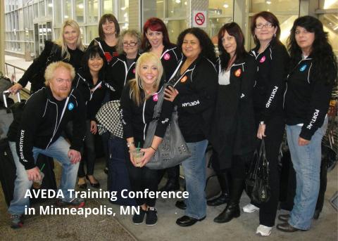 Aveda Education Team The Aveda Institute Portland education team in Minneapolis MN for an aveda training conference