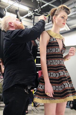 Brian BTS @ PFW Photoshoot Dosha Creative Team, Portland Fashion Week