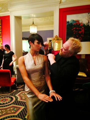 Brian Cline BTS Portland Fashion Week Cocoon Silk Photoshoot, Dosha Creative Team